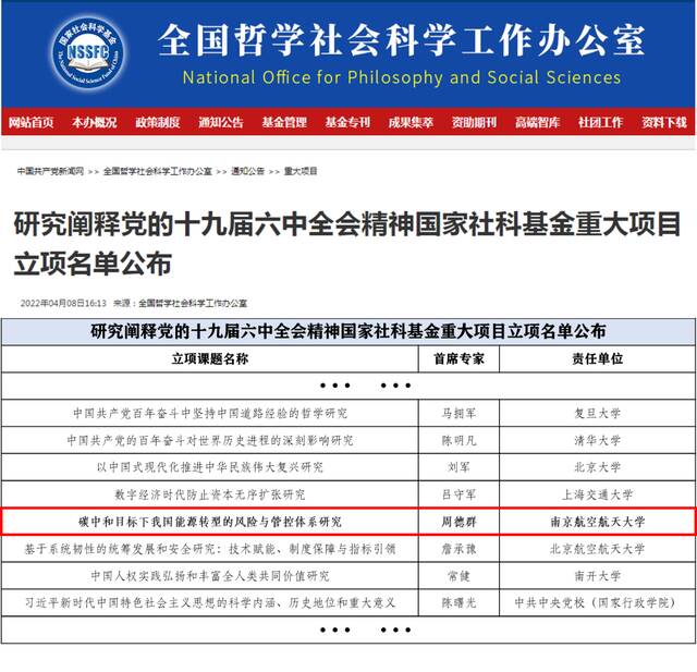 荣誉丨南航连续三年成功中标国家社科基金重大项目！