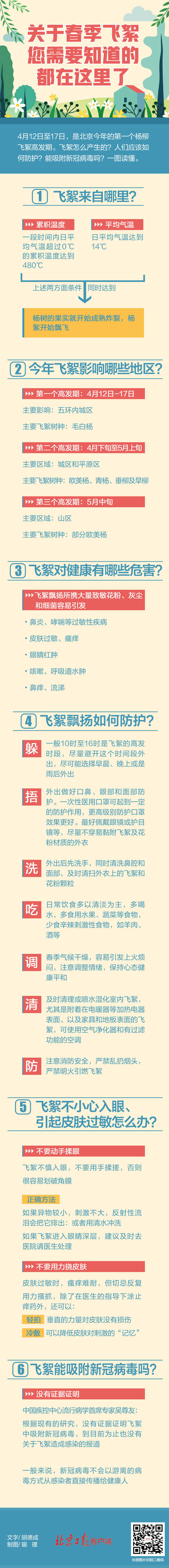 北京进入飞絮高发期，如何做好防护？传播新冠病毒吗？一图读懂