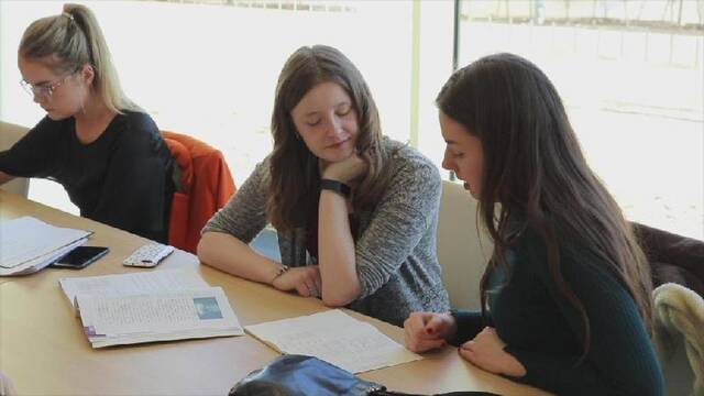 爱尔兰都柏林大学孔子学院的学生们在课堂讨论。（视频截图）