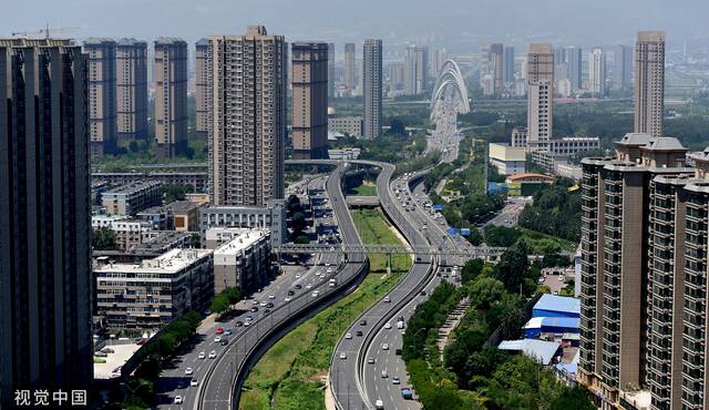 太原，城市地标北中环桥图源：视觉中国