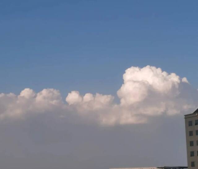 回到现实生活的赵文西开始观察云朵的形状。受访者供图