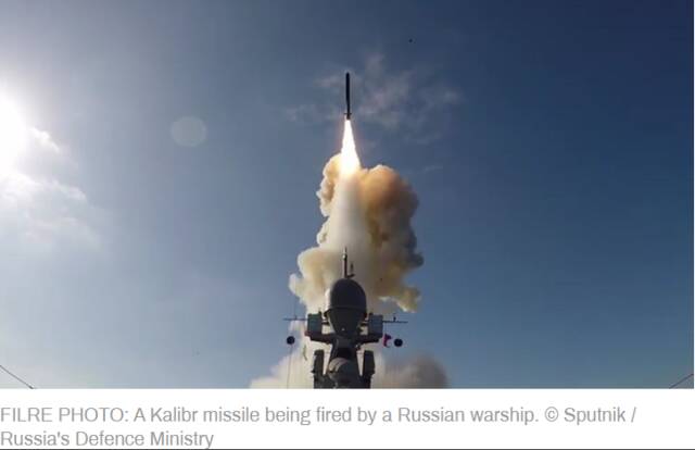 “口径”导弹发射图源：俄媒