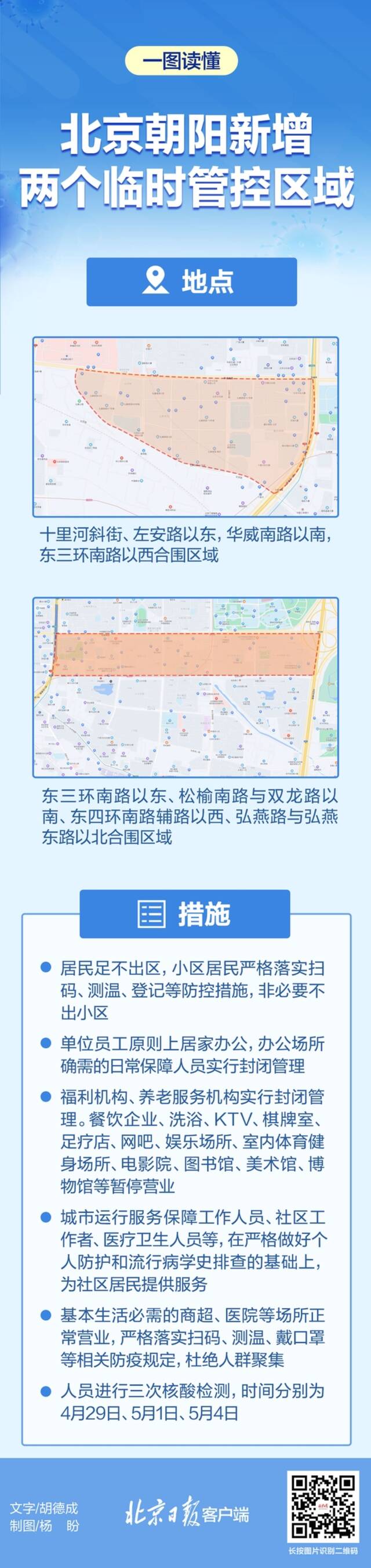 北京朝阳新增两个临时管控区，位置图来了