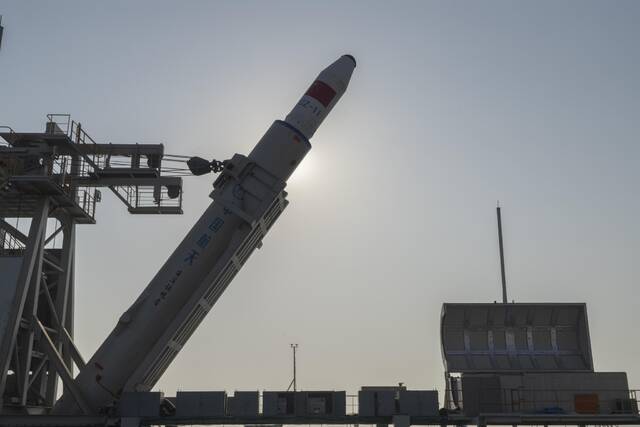 长十一火箭射前测试。中国运载火箭技术研究院供图史啸摄