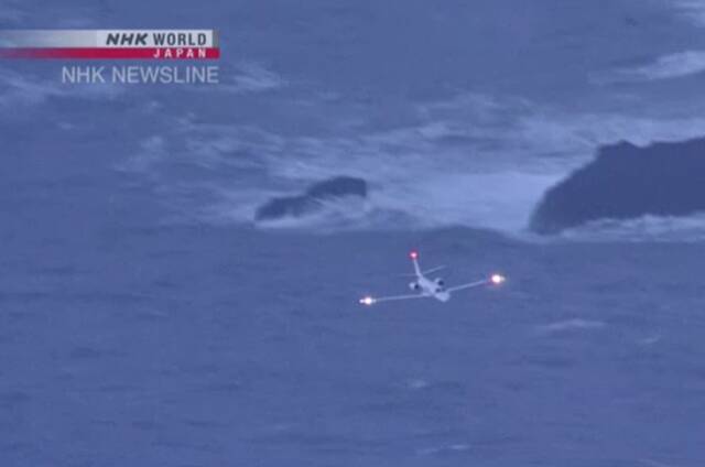 日本海上保安厅对失联观光船事件展开调查（日本NHK报道截图）