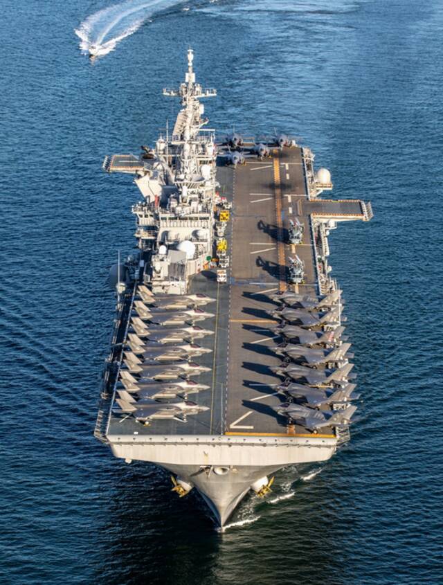 “的黎波里”号两栖攻击舰将满载F-35B“西来”。图源：USNI
