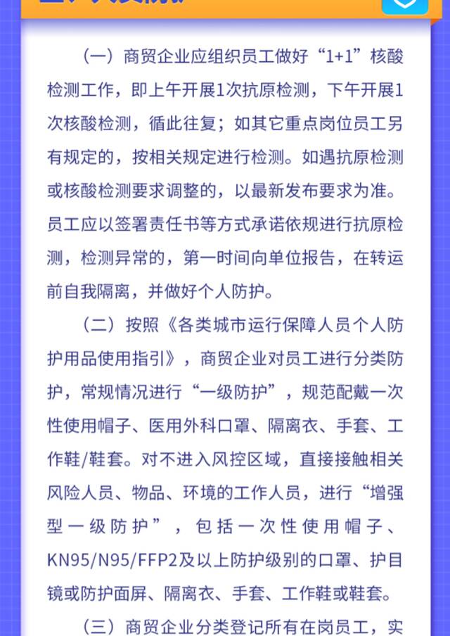 上海：商贸企业对新返岗员工设置2天静止期，每天核酸+抗原