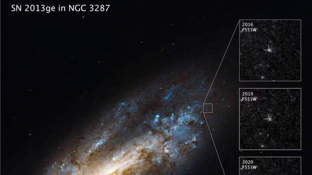 哈勃太空望远镜发现一颗在超新星2013ge爆炸后幸存的伴星