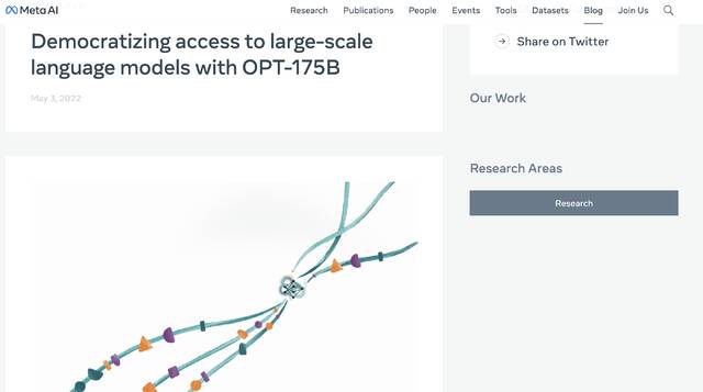 科技公司史上第一次：Meta开源GPT3参数大小的AI模型
