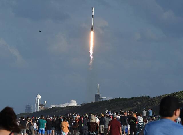 2021年5月，美国星链卫星发射现场（资料图）