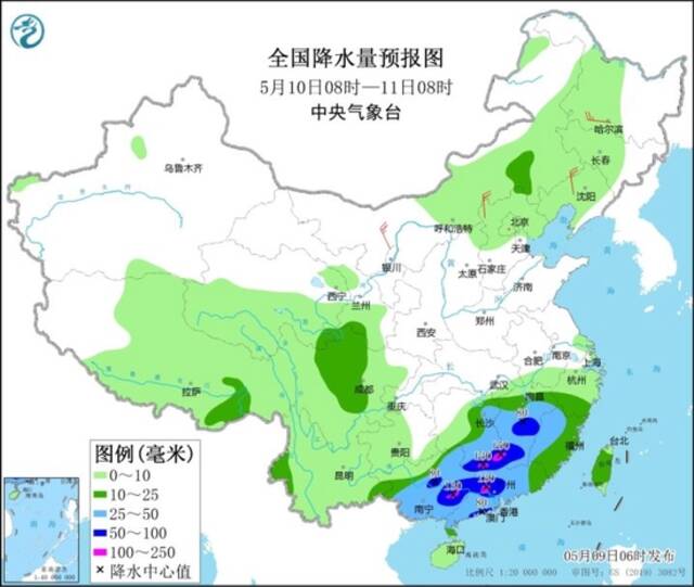 暴雨蓝色预警：黔渝桂湘警惕强降雨