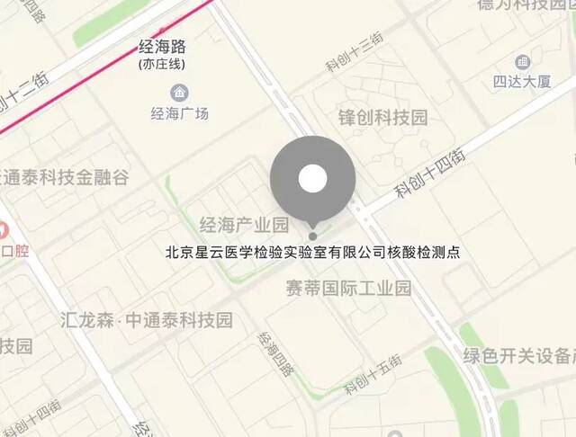 北京经开区及周边部分常态化核酸采样点地图来了