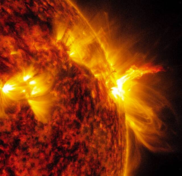 美国国家航空航天局拍摄的太阳图片（资料图）