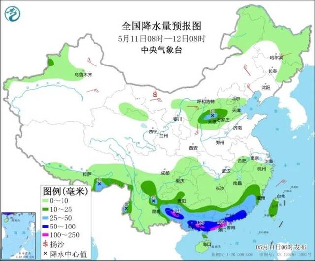 暴雨黄色预警！广东广西云南等部分地区有大暴雨