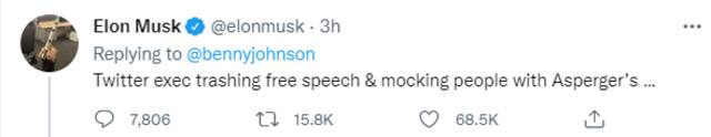 推特高管称马斯克是智障 马斯克回怼：破坏言论自由