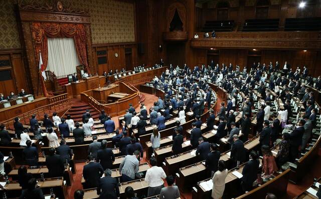 日本国会召开全体会议（资料图）