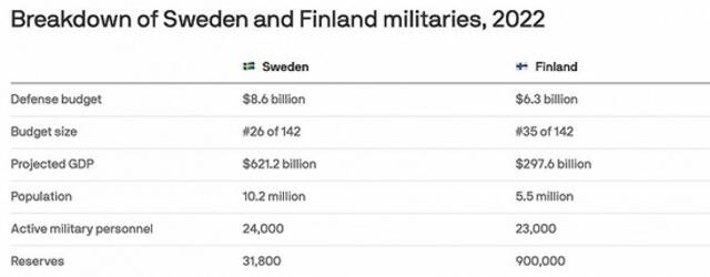 “武装中立”的瑞典与芬兰，军事实力几何？