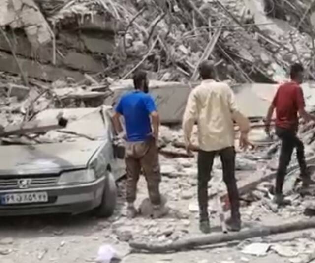 伊朗总统已针对在建大楼倒塌事故下令 要求救援设备随时准备供应
