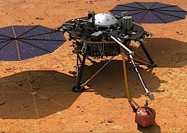 NASA火星探测器“洞察号”太阳能板积尘减供电年底正式退役