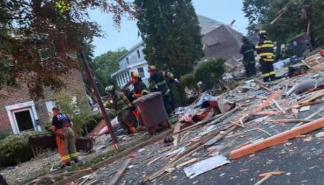 美国宾夕法尼亚州发生一起房屋爆炸事故 造成4人死亡