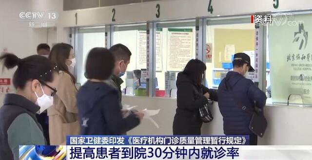 国家卫生健康委：提高患者到院30分钟内就诊率