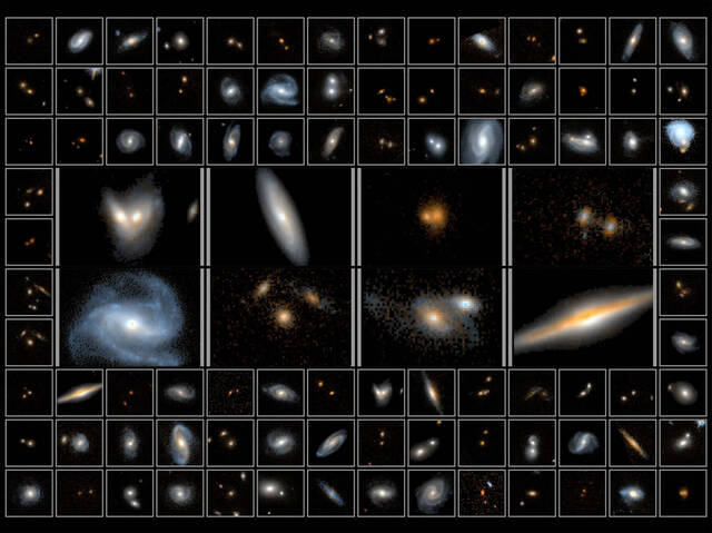 美国宇航局哈勃太空望远镜有史以来拍摄的最大的近红外图像以发现宇宙中最罕见的星系