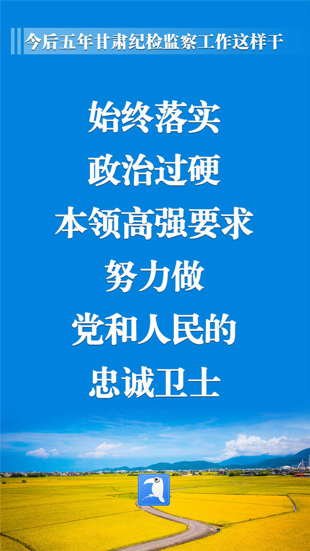 海报  今后五年甘肃纪检监察工作这样干