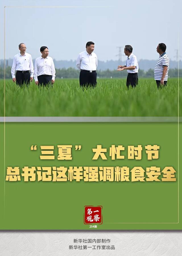 第一观察  “三夏”大忙时节 总书记这样强调粮食安全