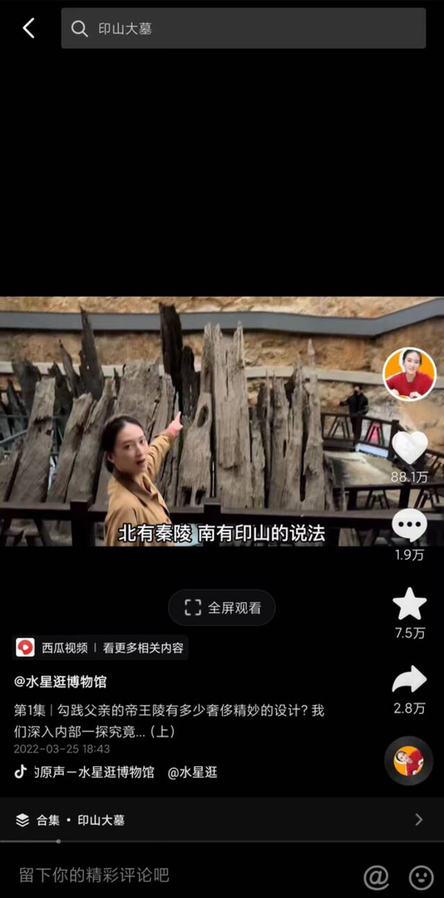 水星逛博物馆截图。受访者供图