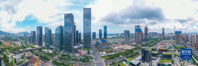 这是深圳前海深港现代服务业合作区（2021年9月8日摄，无人机全景照片）。新华社记者毛思倩摄