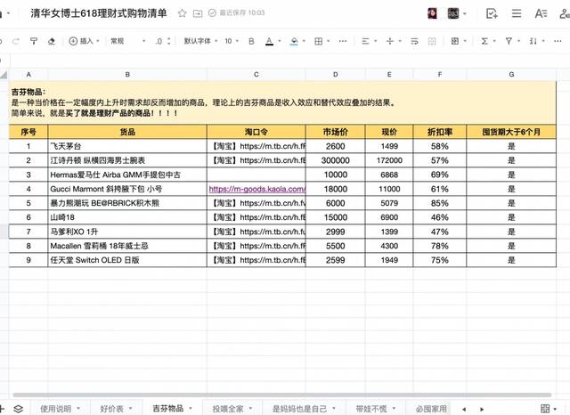 清华女博士自制“购物车里的理财公式”，10万人在线“抄作业”