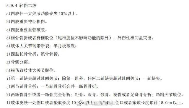 什么情况属于轻伤二级？评定标准详解