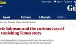 《泰晤士报》爆约翰逊夫妇丑闻的文章付印前被撤了？