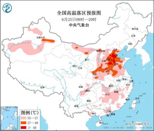 高温黄色预警：18省区市将现高温 河北河南山东局地达40℃以上