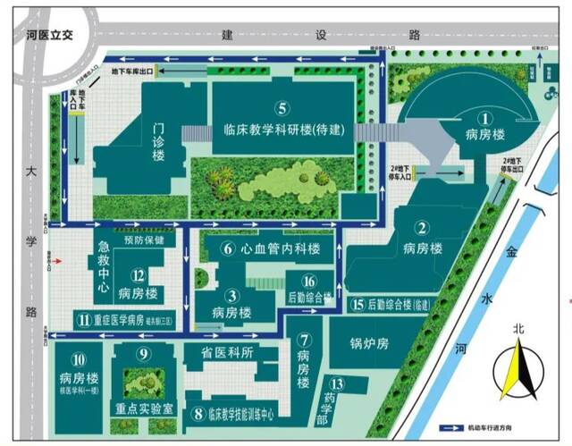 郑大一附院河医院区平面图|郑州大学第一附属医院官网