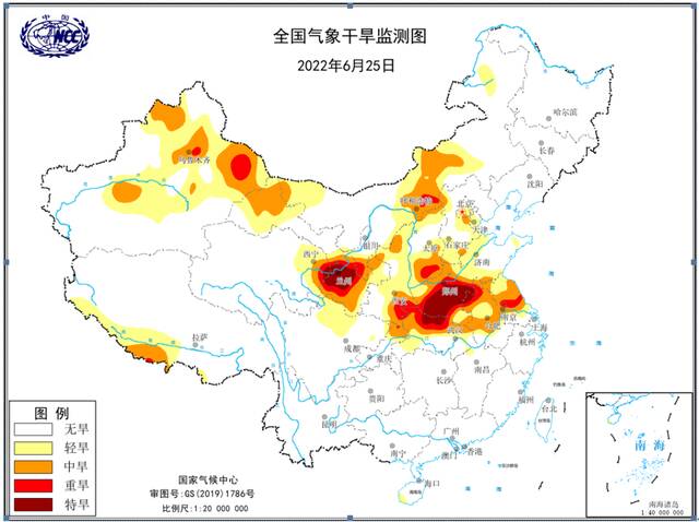 6月25日全国气象干旱监测图