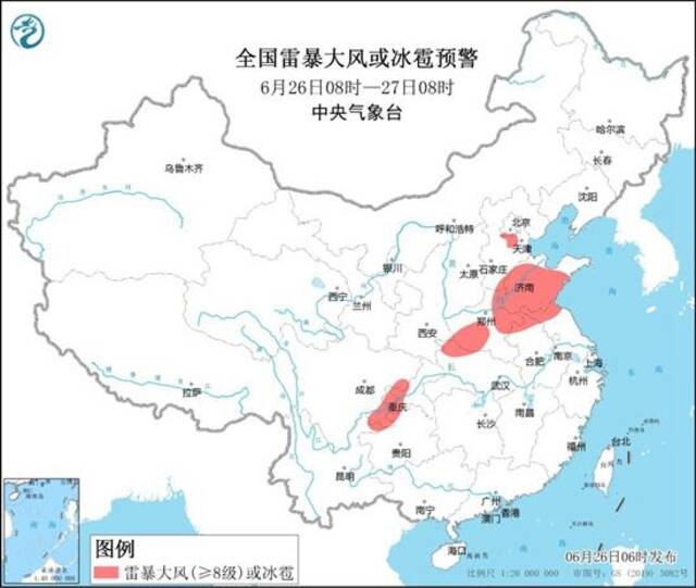 强对流预警升级为黄色！全国10省市部分地区有雷暴大风或冰雹