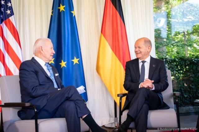 美国总统拜登与德国朔尔茨