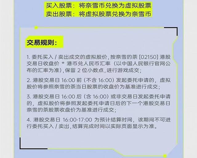 奈雪的茶：推出“喝茶送虚拟股票”活动