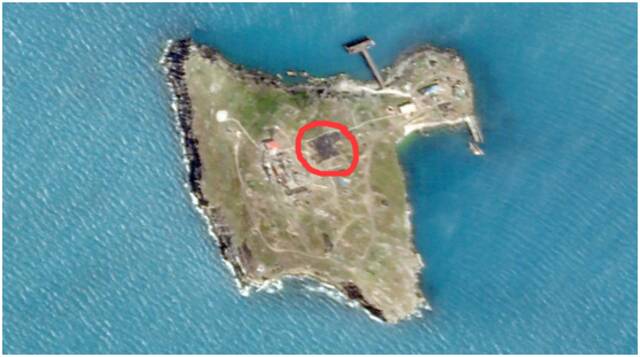 行星实验室6月21日拍摄的蛇岛卫星图像。