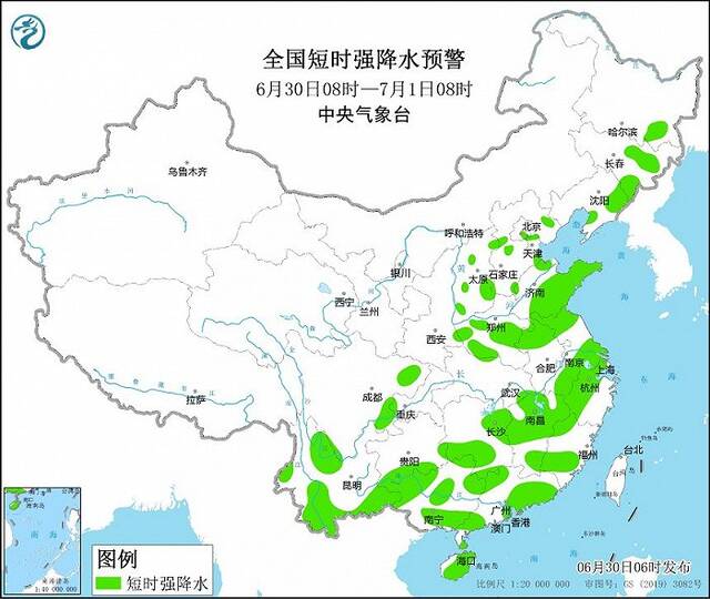 强对流天气蓝色预警：预计9省市部分地区将出现雷暴大风或冰雹天气