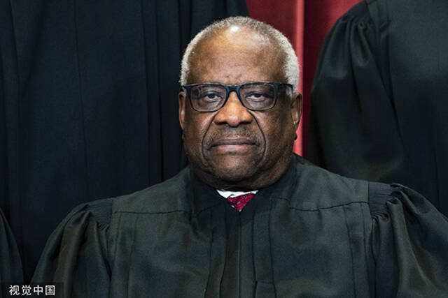 美国最高法院大法官托马斯（Clarence Thomas）视觉中国资料图