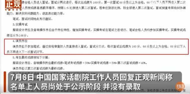 国家话剧院称易烊千玺等尚未录取