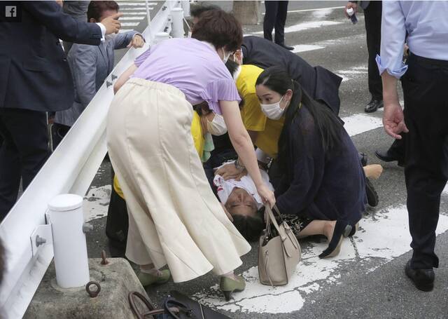 安倍遇刺现场。