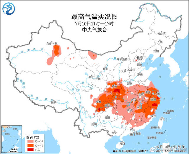 中央气象台：10日已有15个国家站破7月最高气温历史极值