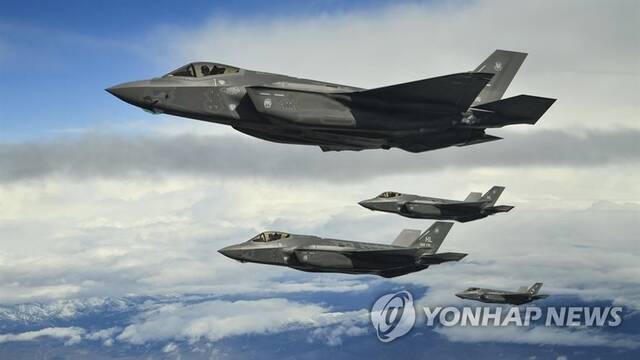 美军F-35A隐形战机。图源：韩联社美军F-35A隐形战机。图源：韩联社