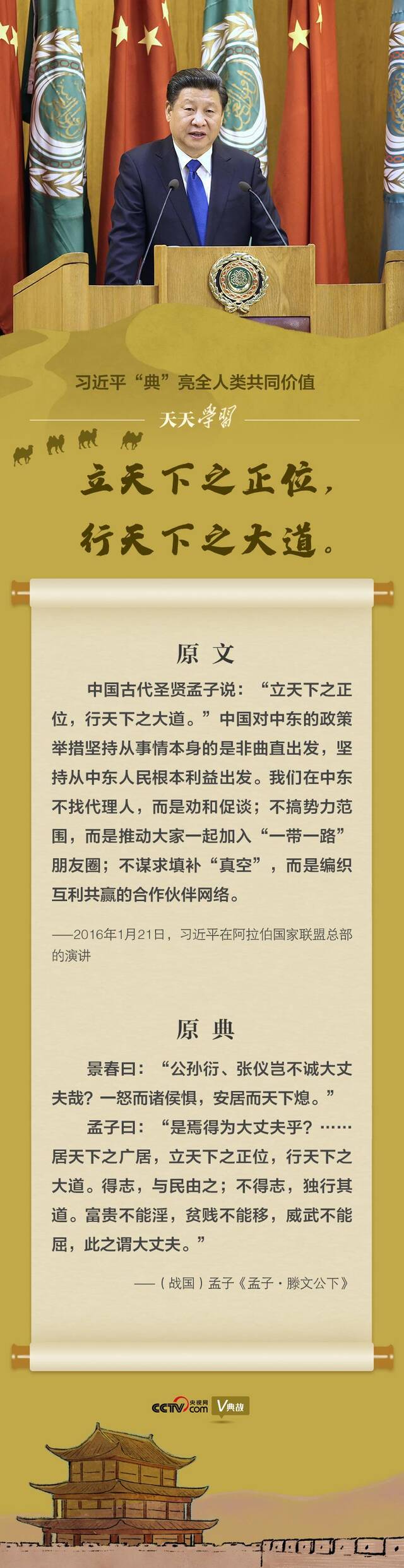 习近平“典”亮全人类共同价值丨立天下之正位，行天下之大道