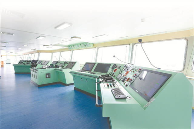 “长益”号住舱区的驾驶室，是全船的指挥中枢。张黎摄