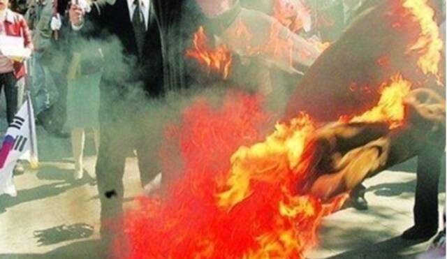 ▲3名日本籍“统一教”信徒在韩自焚现场