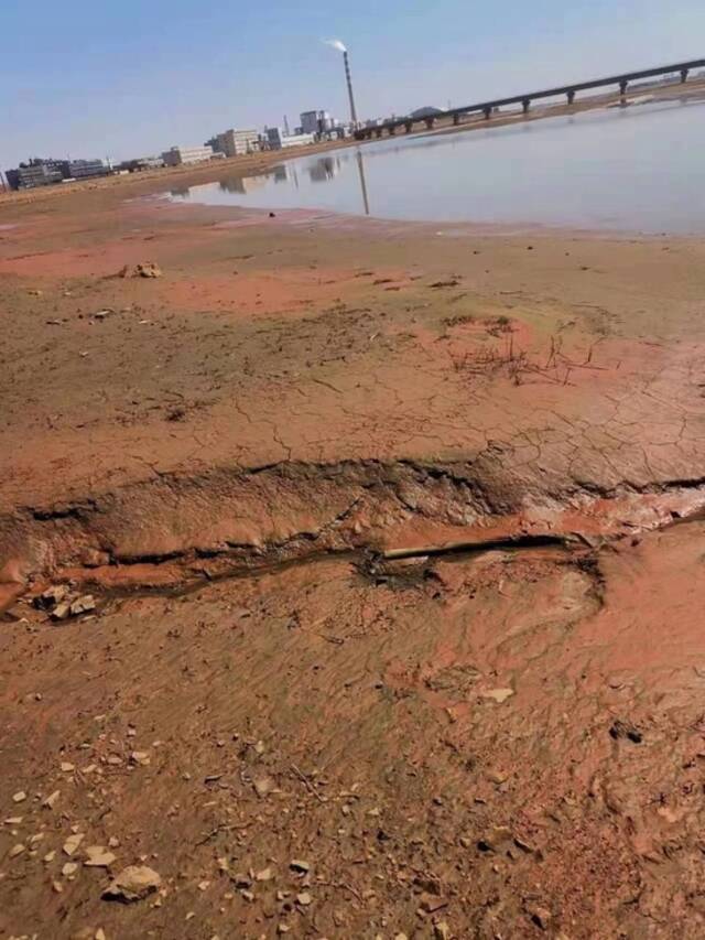 当地居民实地调查中拍摄的排污河道。（受访者供图）